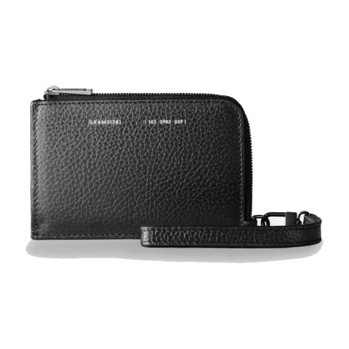 GRAMS(28) รุ่น 103 Zip Wallet - กระเป๋าสตางค์ - สี Pebbled Black