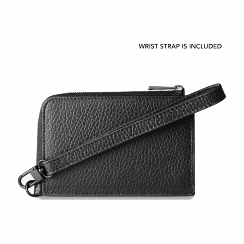 GRAMS(28) รุ่น 103 Zip Wallet - กระเป๋าสตางค์ - สี Pebbled Black