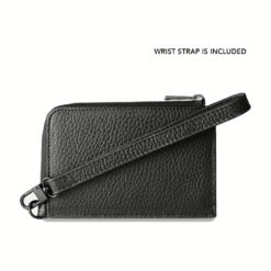 GRAMS(28) รุ่น 103 Zip Wallet - กระเป๋าสตางค์ - สี Pebbled Black