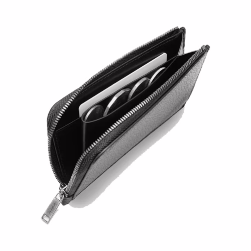 GRAMS(28) รุ่น 103 Zip Wallet - กระเป๋าสตางค์ - สี Pebbled Black