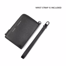 GRAMS(28) รุ่น 103 Zip Wallet - กระเป๋าสตางค์ - สี Pebbled Black