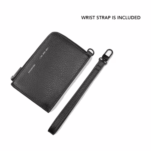 GRAMS(28) รุ่น 103 Zip Wallet - กระเป๋าสตางค์ - สี Pebbled Black