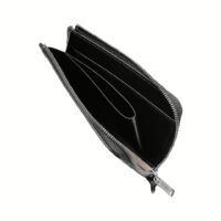 GRAMS(28) รุ่น 103 Zip Wallet - กระเป๋าสตางค์ - สี Pebbled Black