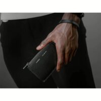 GRAMS(28) รุ่น 103 Zip Wallet - กระเป๋าสตางค์ - สี Pebbled Black