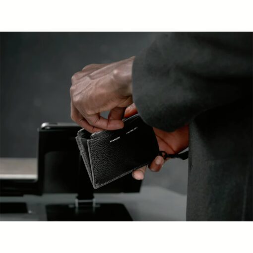 GRAMS(28) รุ่น 103 Zip Wallet - กระเป๋าสตางค์ - สี Pebbled Black - Image 7