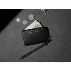 GRAMS(28) รุ่น 103 Zip Wallet - กระเป๋าสตางค์ - สี Pebbled Black