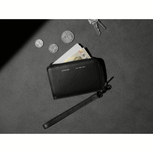 GRAMS(28) รุ่น 103 Zip Wallet - กระเป๋าสตางค์ - สี Pebbled Black - Image 9