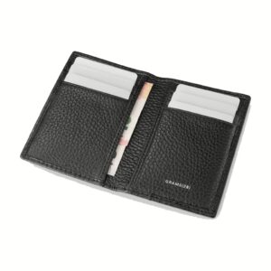GRAMS(28) รุ่น 104 Fold-Out Wallet - กระเป๋าสตางค์ - สี Pebbled Black