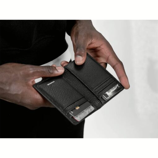 GRAMS(28) รุ่น 104 Fold-Out Wallet - กระเป๋าสตางค์ - สี Pebbled Black - Image 9