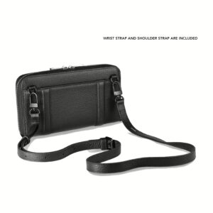 GRAMS(28) รุ่น 105 Essential Zip Wallet - กระเป๋าสตางค์ - สี Pebbled Black