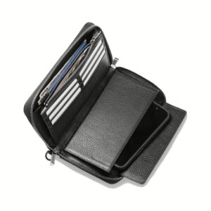 GRAMS(28) รุ่น 105 Essential Zip Wallet - กระเป๋าสตางค์ - สี Pebbled Black