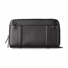 GRAMS(28) รุ่น 105 Essential Zip Wallet - กระเป๋าสตางค์ - สี Pebbled Black