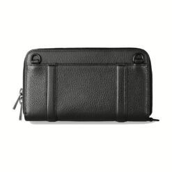 GRAMS(28) รุ่น 105 Essential Zip Wallet - กระเป๋าสตางค์ - สี Pebbled Black
