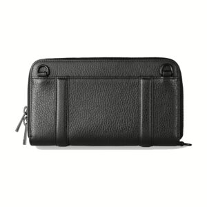 GRAMS(28) รุ่น 105 Essential Zip Wallet - กระเป๋าสตางค์ - สี Pebbled Black