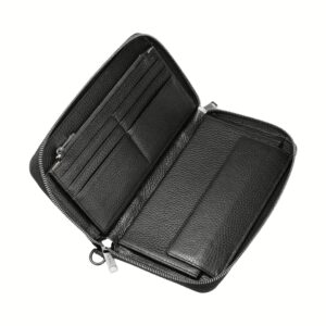 GRAMS(28) รุ่น 105 Essential Zip Wallet - กระเป๋าสตางค์ - สี Pebbled Black