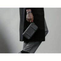 GRAMS(28) รุ่น 105 Essential Zip Wallet - กระเป๋าสตางค์ - สี Pebbled Black