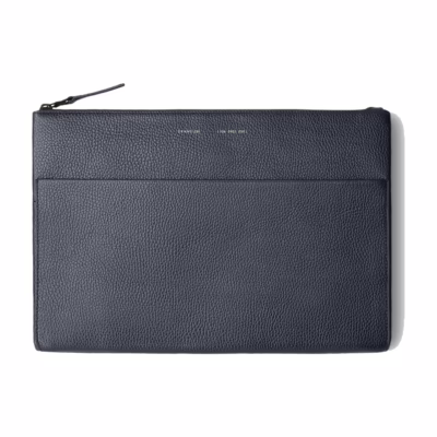 GRAMS(28) รุ่น 106 Leather Folio - ซองใส่แท็บเล็ต 11" - สี Pebbled Navy Blue