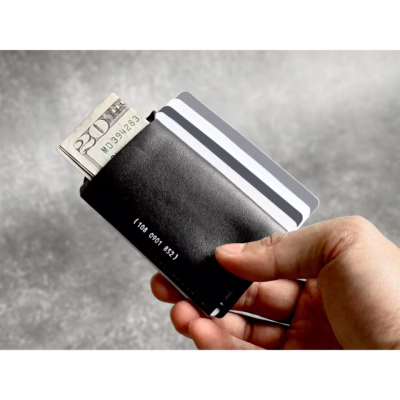 GRAMS(28) รุ่น 108 Cardholder (Nappa Leather) - กระเป๋าสตางค์ - สี Black