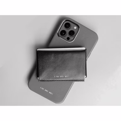 GRAMS(28) รุ่น 108 Cardholder (Nappa Leather) - กระเป๋าสตางค์ - สี Black