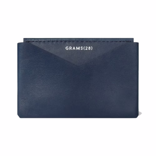 GRAMS(28) รุ่น 108 Cardholder (Nappa Leather) - กระเป๋าสตางค์ - สี Dark blue
