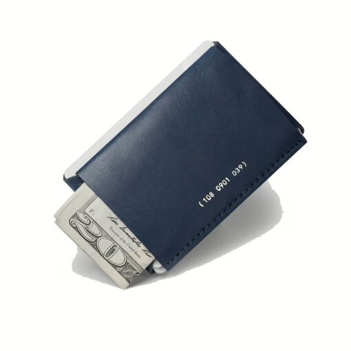 GRAMS(28) รุ่น 108 Cardholder (Nappa Leather) - กระเป๋าสตางค์ - สี Dark blue - Image 4