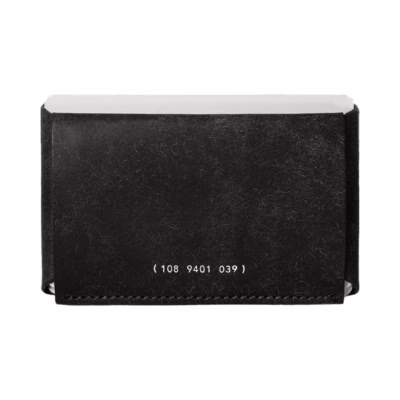 GRAMS(28) รุ่น 108 Cardholder (Snowflake Leather) - กระเป๋าสตางค์ - สี Black