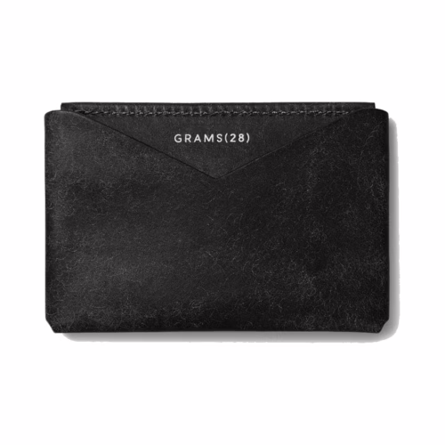 GRAMS(28) รุ่น 108 Cardholder (Snowflake Leather) - กระเป๋าสตางค์ - สี Black - Image 2