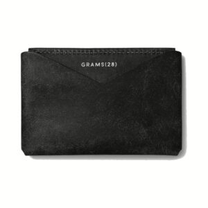 GRAMS(28) รุ่น 108 Cardholder (Snowflake Leather) - กระเป๋าสตางค์ - สี Black