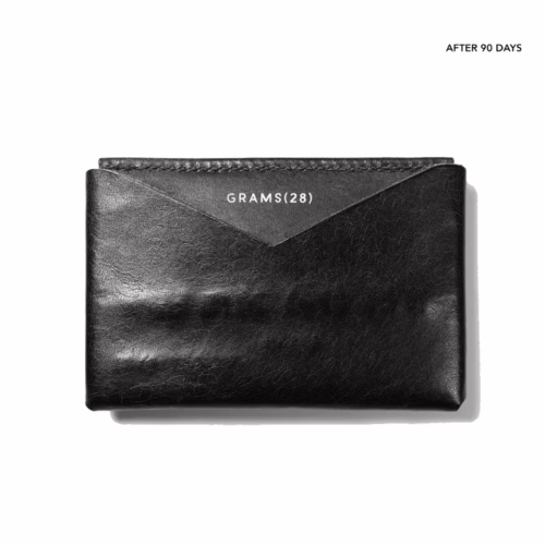 GRAMS(28) รุ่น 108 Cardholder (Snowflake Leather) - กระเป๋าสตางค์ - สี Black - Image 4