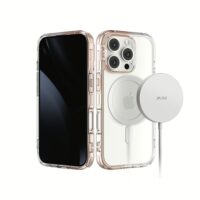 Ples รุ่น Lepi Air Layer TwoFace (Magnetic) - เคส iPhone 16 Pro - สี Chestnut Pearl/Transparent