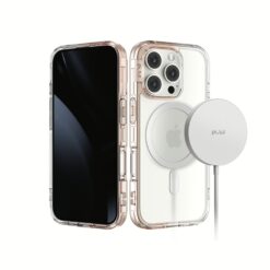 Ples รุ่น Lepi Air Layer TwoFace (Magnetic) - เคส iPhone 16 Pro Max - สี Chestnut Pearl/Transparent