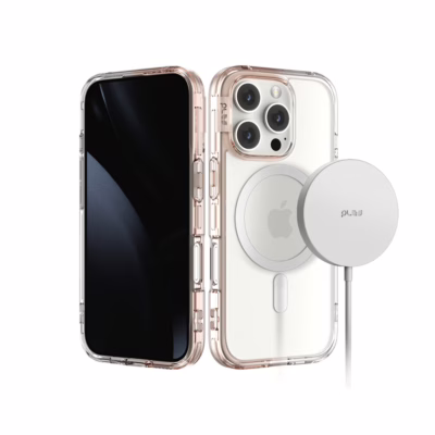 Ples รุ่น Lepi Air Layer TwoFace (Magnetic) - เคส iPhone 16 Pro Max - สี Chestnut Pearl/Transparent
