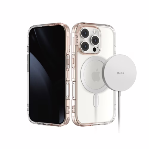 Ples รุ่น Lepi Air Layer TwoFace (Magnetic) - เคส iPhone 16 Pro - สี Chestnut Pearl/Transparent