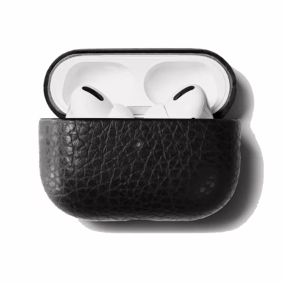 GRAMS(28) รุ่น 112 AirPods Pro Case (Pebbled Leather) - เคส AirPods Pro 2/1 - สี Black
