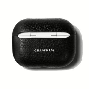 GRAMS(28) รุ่น 112 AirPods Pro Case (Pebbled Leather) - เคส AirPods Pro 2/1 - สี Black