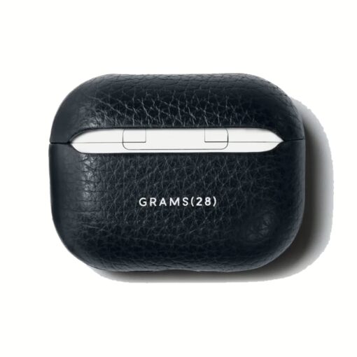 GRAMS(28) รุ่น 112 AirPods Pro Case (Pebbled Leather) - เคส AirPods Pro 2/1 - สี Navy Blue - Image 3