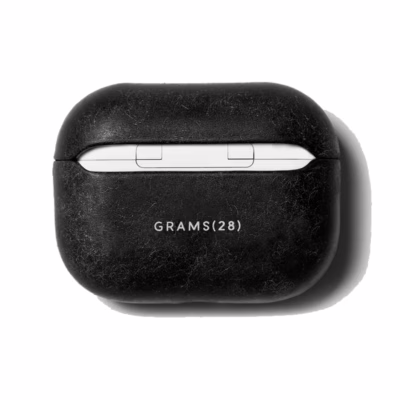 GRAMS(28) รุ่น 112 AirPods Pro Case (Snowflake Leather) - เคส AirPods Pro 2/1 - สี Black
