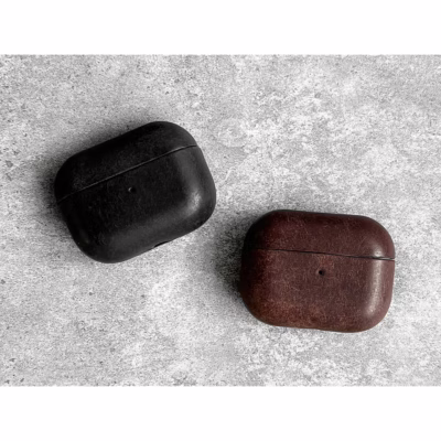 GRAMS(28) รุ่น 112 AirPods Pro Case (Snowflake Leather) - เคส AirPods Pro 2/1 - สี Black