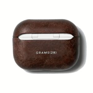 GRAMS(28) รุ่น 112 AirPods Pro Case (Snowflake Leather) - เคส AirPods Pro 2/1 - สี Tobacco
