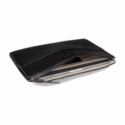 GRAMS(28) รุ่น 114 Leather Folio - ซองใส่ MacBook Air 13" (M2/M3) / MacBook Pro 13" (M1/M2) - สี Nappa Black