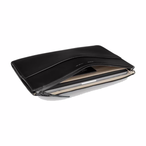 GRAMS(28) รุ่น 114 Leather Folio - ซองใส่ MacBook Air 13" (M2/M3) / MacBook Pro 13" (M1/M2) - สี Nappa Black