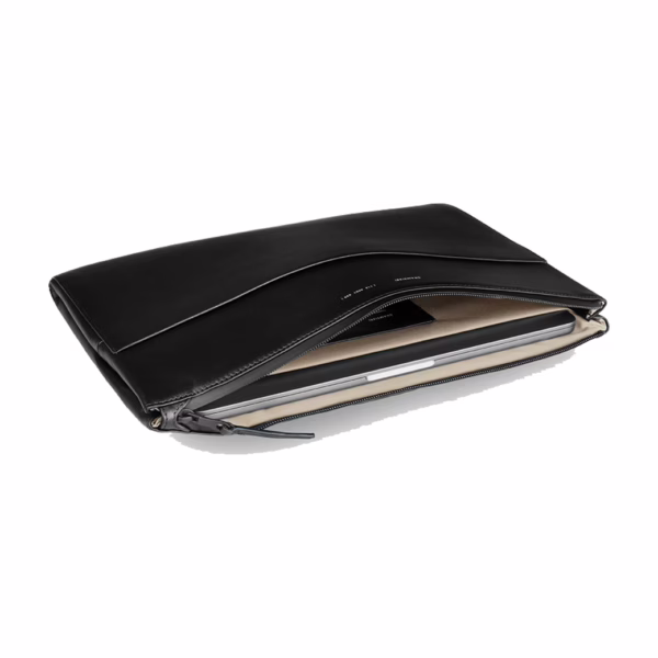 GRAMS(28) รุ่น 114 Leather Folio - ซองใส่ MacBook Air 13" (M2/M3) / MacBook Pro 13" (M1/M2) - สี Nappa Black