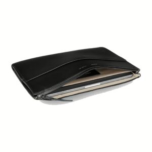 GRAMS(28) รุ่น 114 Leather Folio - ซองใส่ MacBook Air 13" (M2/M3) / MacBook Pro 13" (M1/M2) - สี Nappa Black