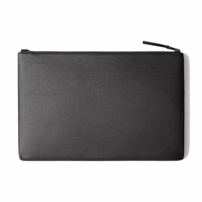 GRAMS(28) รุ่น 114 Leather Folio - ซองใส่ MacBook Air 13" (M2/M3) / MacBook Pro 13" (M1/M2) - สี Pebbled Black