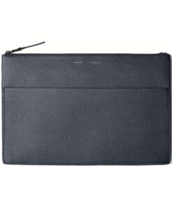 GRAMS(28) รุ่น 114 Leather Folio - ซองใส่ MacBook Air 13" (M2/M3) / MacBook Pro 13" (M1/M2) - สี Pebbled Navy Blue