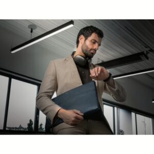 GRAMS(28) รุ่น 114 Leather Folio - ซองใส่ MacBook Air 13" (M2/M3) / MacBook Pro 13" (M1/M2) - สี Pebbled Navy Blue
