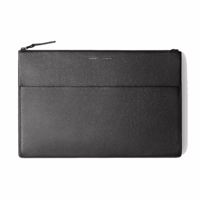 GRAMS(28) รุ่น 118 Leather Folio - ซองใส่ MacBook Air 15” / MacBook Pro 15" / MacBook Pro 16” - สี Pebbled Black