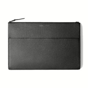 GRAMS(28) รุ่น 118 Leather Folio - ซองใส่ MacBook Air 15” / MacBook Pro 15" / MacBook Pro 16” - สี Pebbled Black