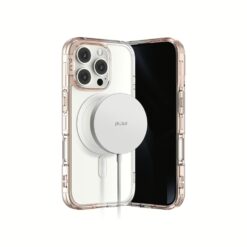 Ples รุ่น Lepi Air Layer TwoFace (Magnetic) - เคส iPhone 16 Pro Max - สี Chestnut Pearl/Transparent
