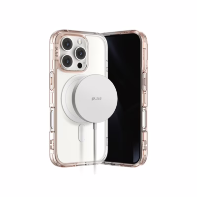 Ples รุ่น Lepi Air Layer TwoFace (Magnetic) - เคส iPhone 16 Pro Max - สี Chestnut Pearl/Transparent